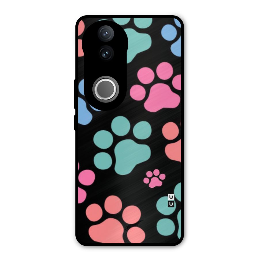 Puppy Paws Metal Back Case for Vivo V50e