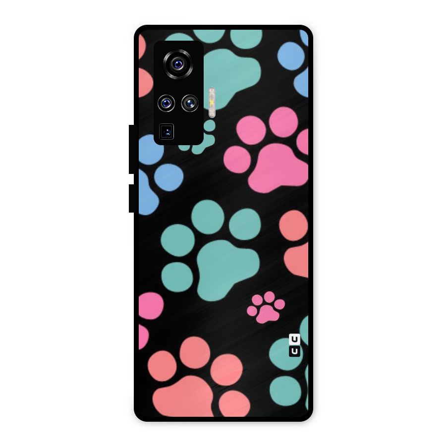 Puppy Paws Metal Back Case for Vivo X50 Pro