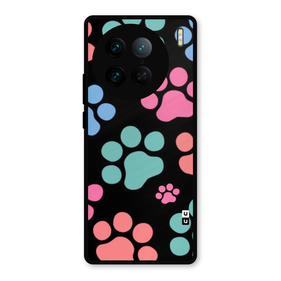 Puppy Paws Metal Back Case for Vivo X90 Pro