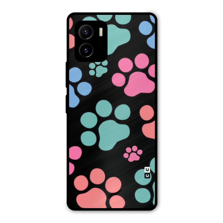 Puppy Paws Metal Back Case for Vivo Y15s