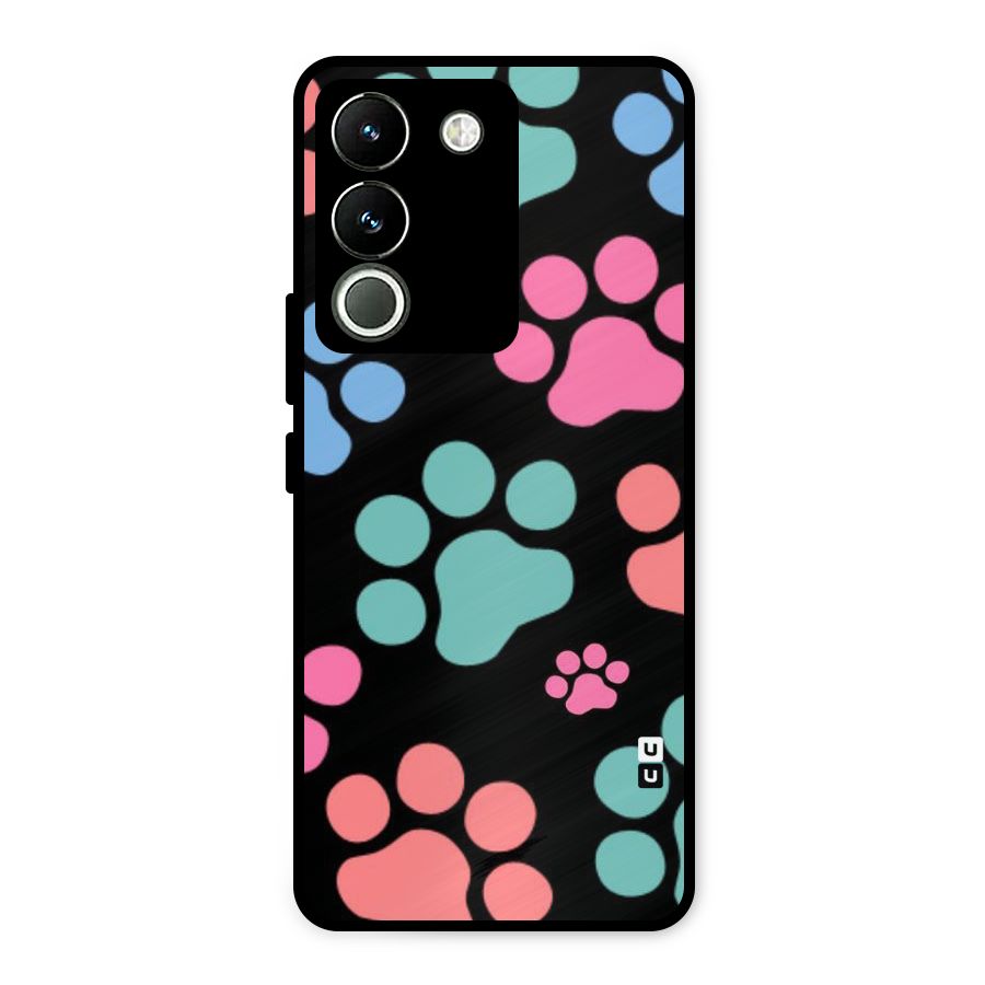 Puppy Paws Metal Back Case for Vivo Y200