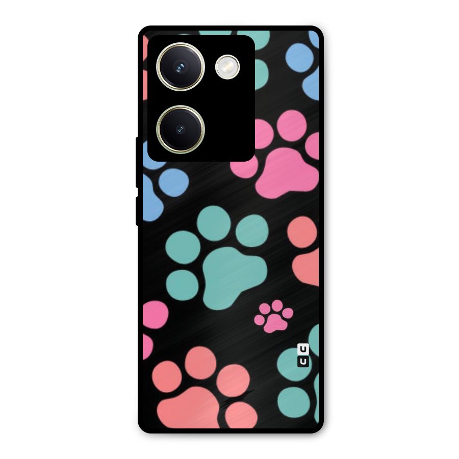 Puppy Paws Metal Back Case for Vivo Y200 Pro