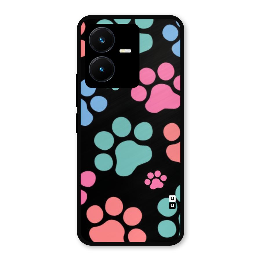 Puppy Paws Metal Back Case for Vivo Y22s
