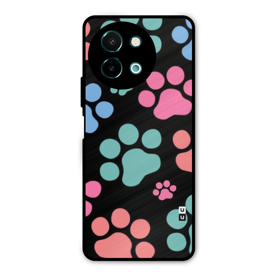 Puppy Paws Metal Back Case for Vivo Y58