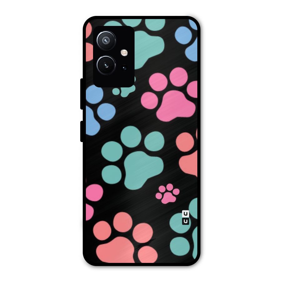 Puppy Paws Metal Back Case for Vivo Y75 5G