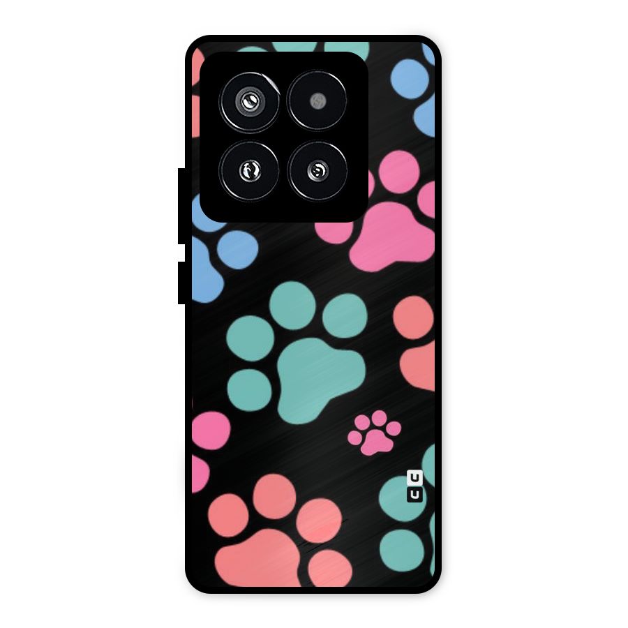 Puppy Paws Metal Back Case for Xiaomi 14 Pro