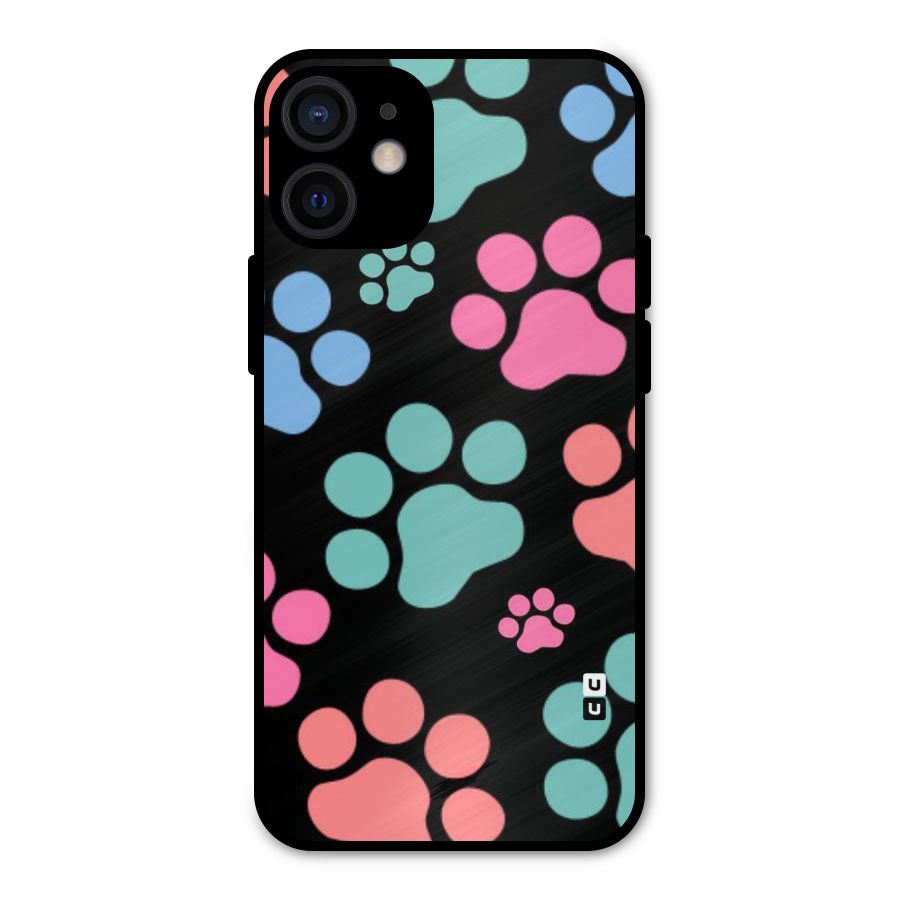 Puppy Paws Metal Back Case for iPhone 12 Mini
