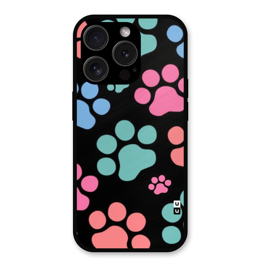 Puppy Paws Metal Back Case for iPhone 15 Pro