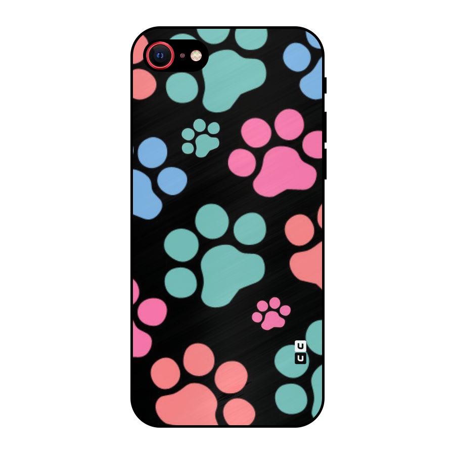 Puppy Paws Metal Back Case for iPhone SE 2022