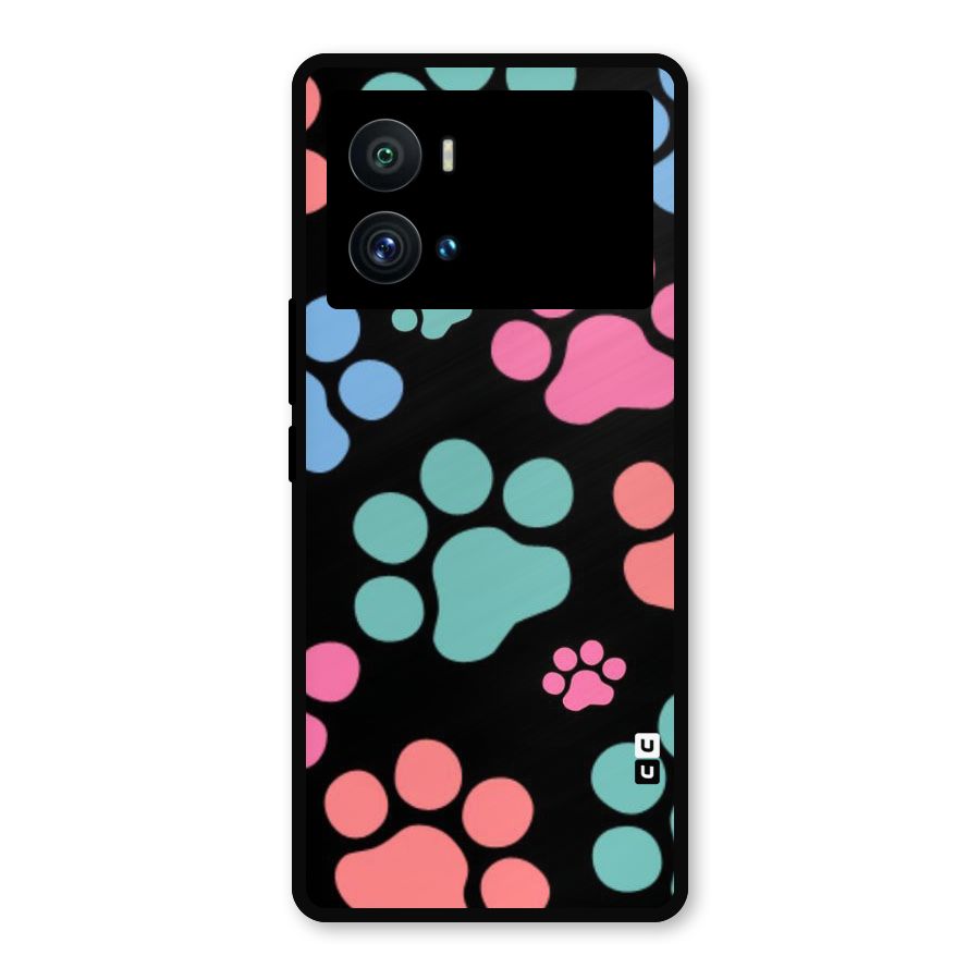 Puppy Paws Metal Back Case for iQOO 9 Pro