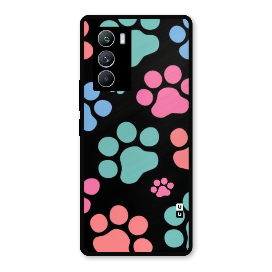 Puppy Paws Metal Back Case for iQOO 9 SE