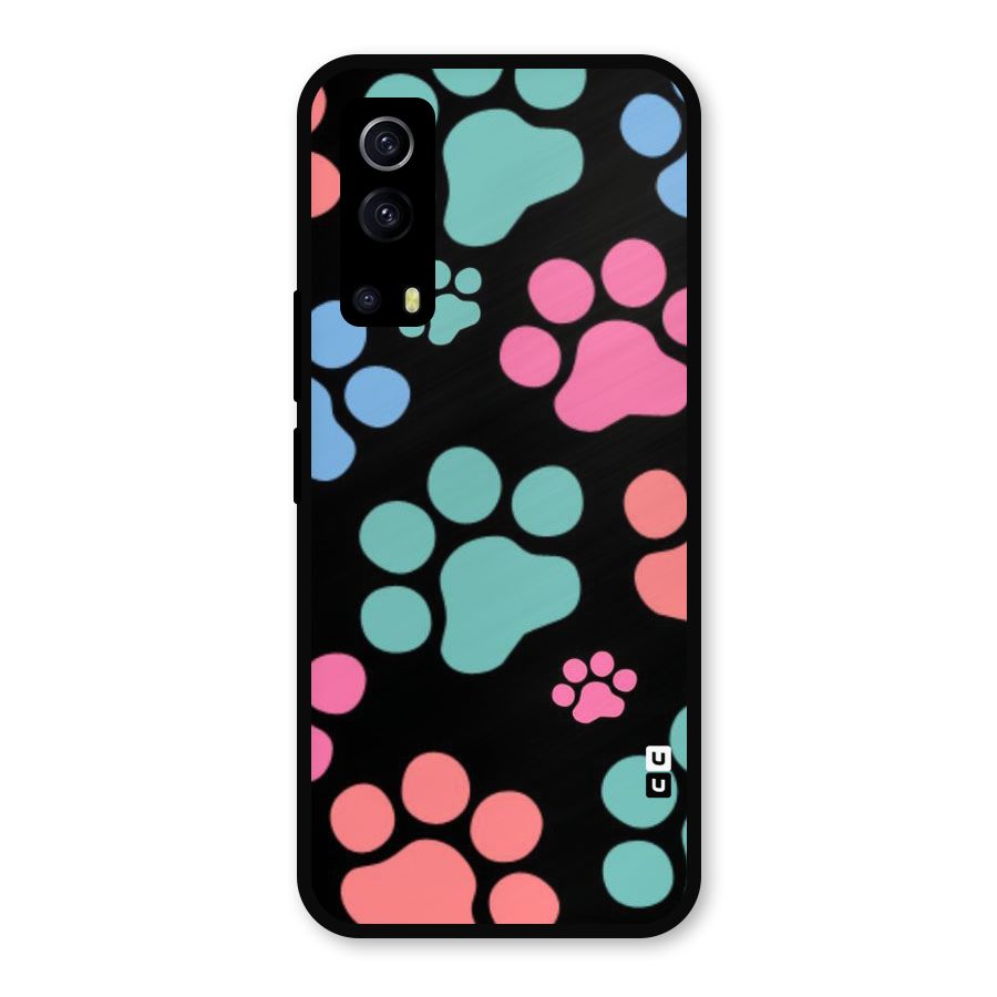 Puppy Paws Metal Back Case for iQOO Z3