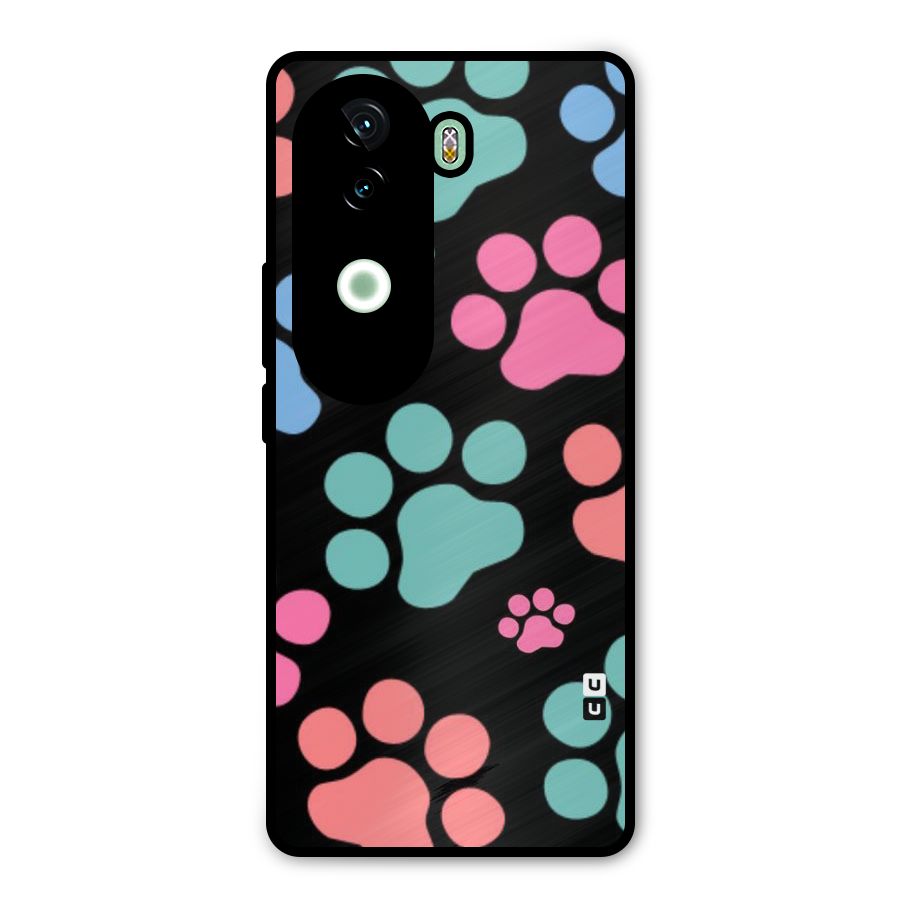 Puppy Paws Metal Back Case for iQOO Z9s