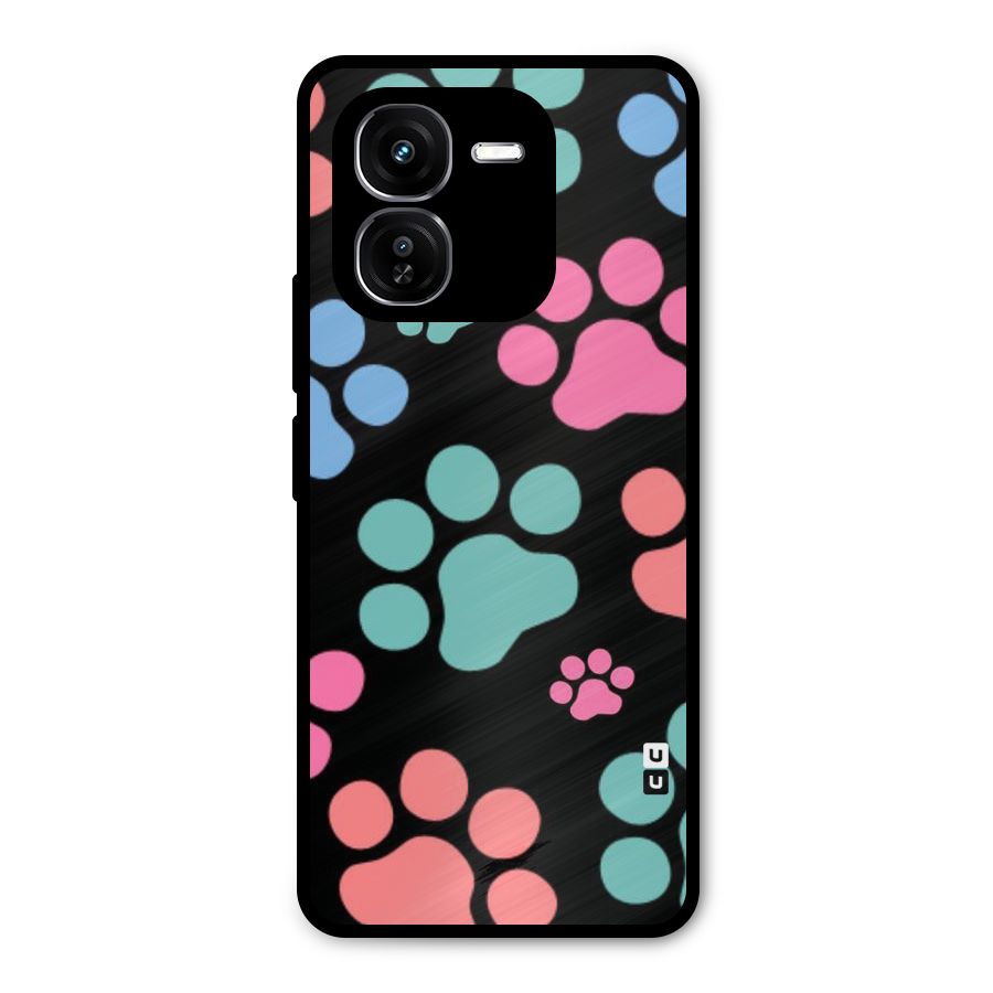 Puppy Paws Metal Back Case for iQOO Z9x