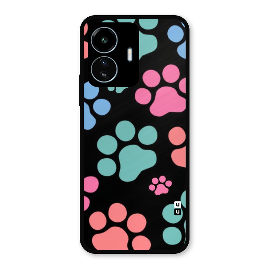 Puppy Paws Metal Back Case for vivo iQOO Z6 Lite 5G