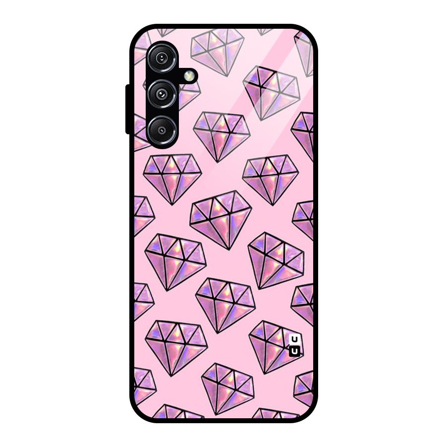 Purple Diamond Designs Glass Back Case for Galaxy M34 5G