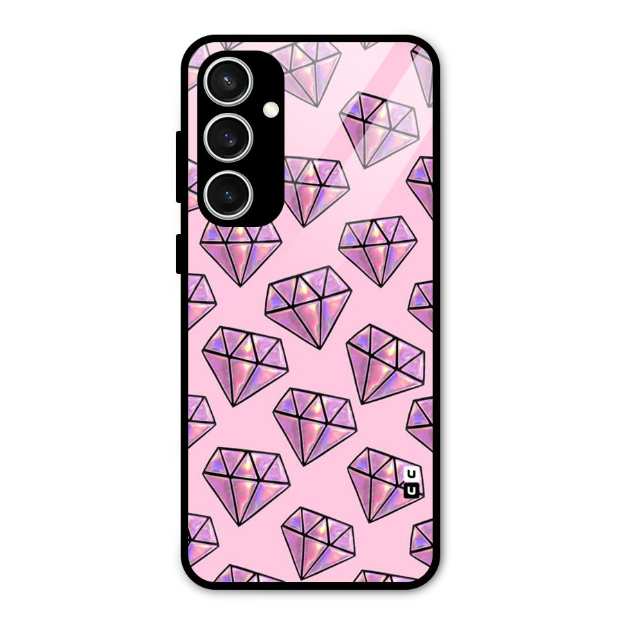 Purple Diamond Designs Glass Back Case for Galaxy S23 FE
