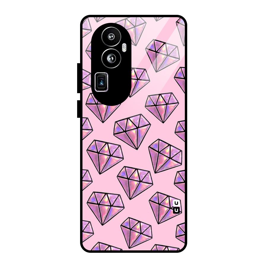 Purple Diamond Designs Glass Back Case for Oppo Reno10 Pro Plus
