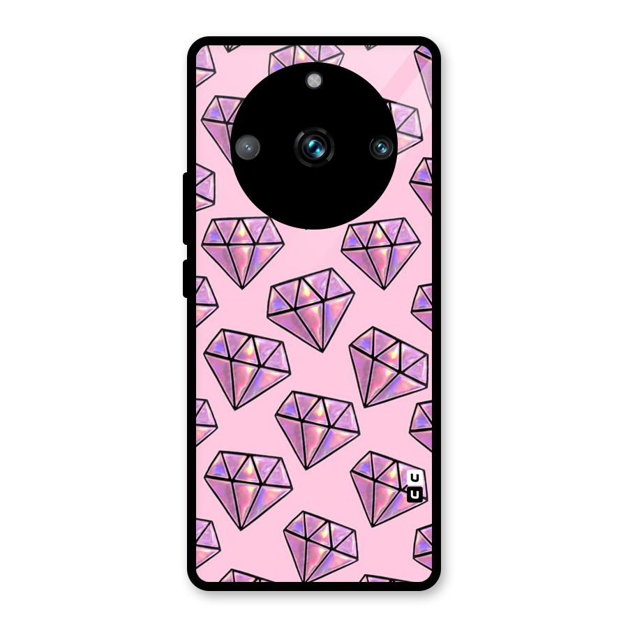 Purple Diamond Designs Glass Back Case for Realme 11 Pro Plus