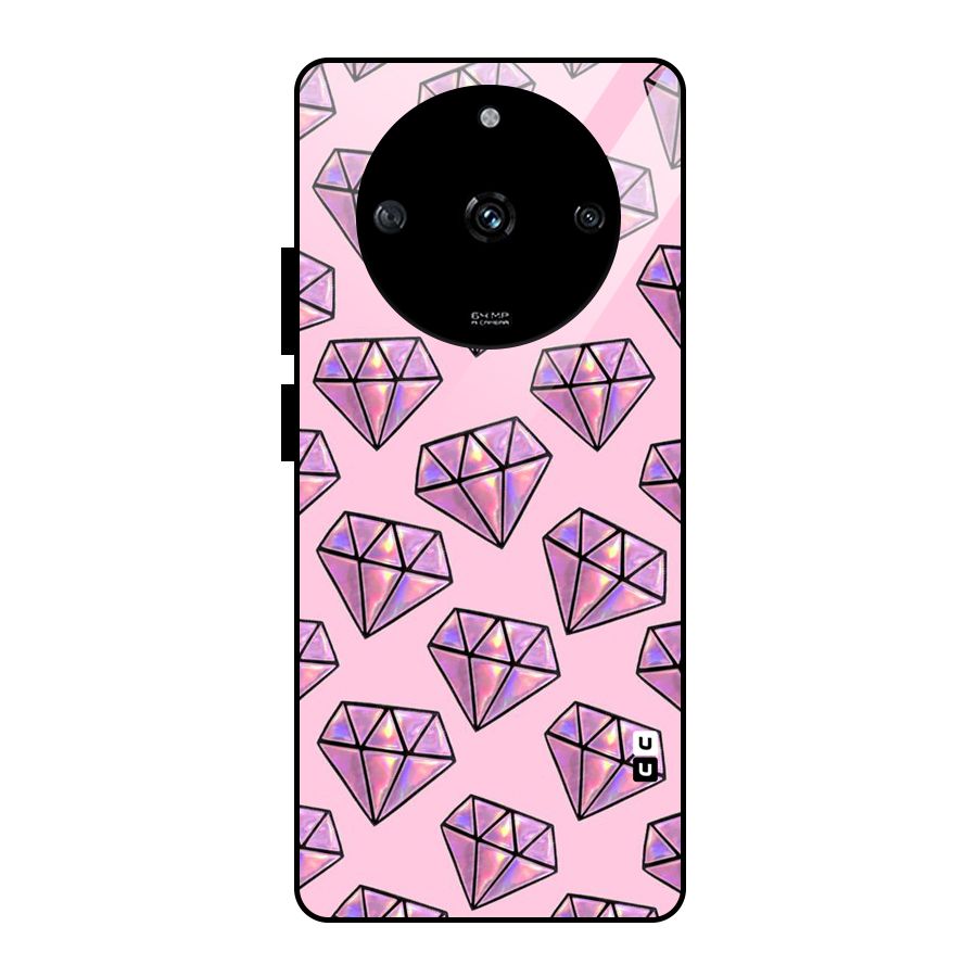Purple Diamond Designs Glass Back Case for Realme Narzo 60 5G