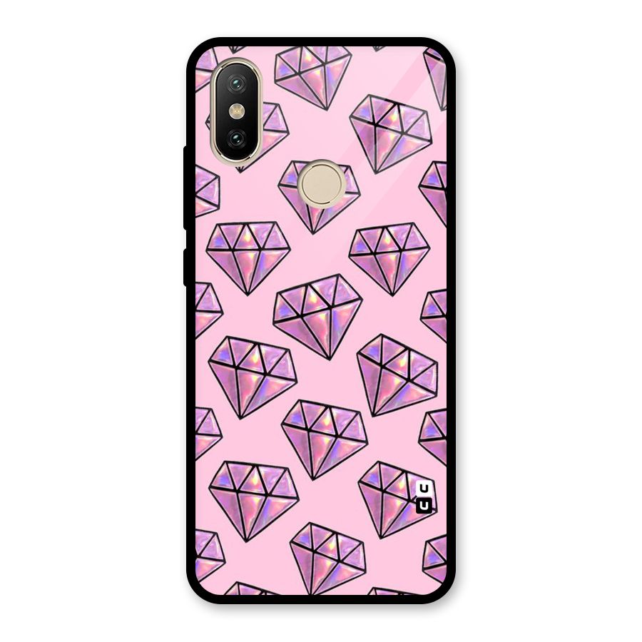 Purple Diamond Designs Glass Back Case for Redmi A2