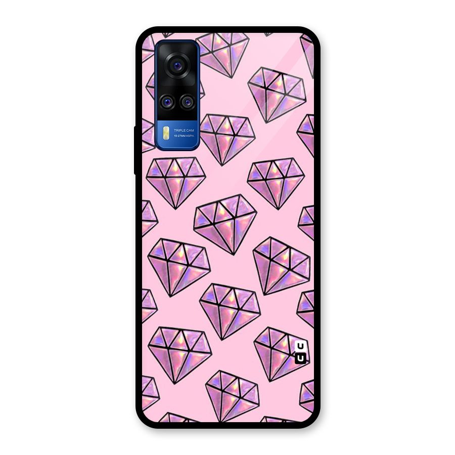 Purple Diamond Designs Glass Back Case for Vivo Y31