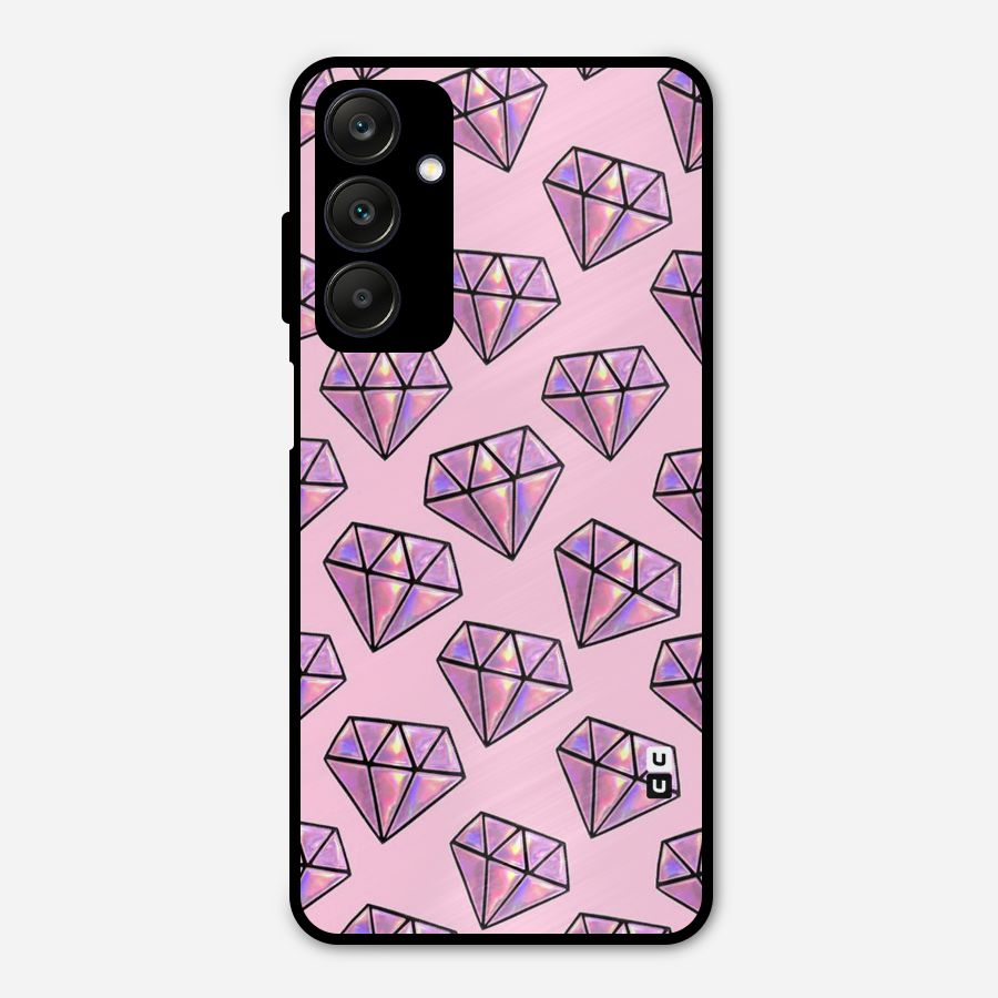 Purple Diamond Designs Metal Back Case for Galaxy A25 5G