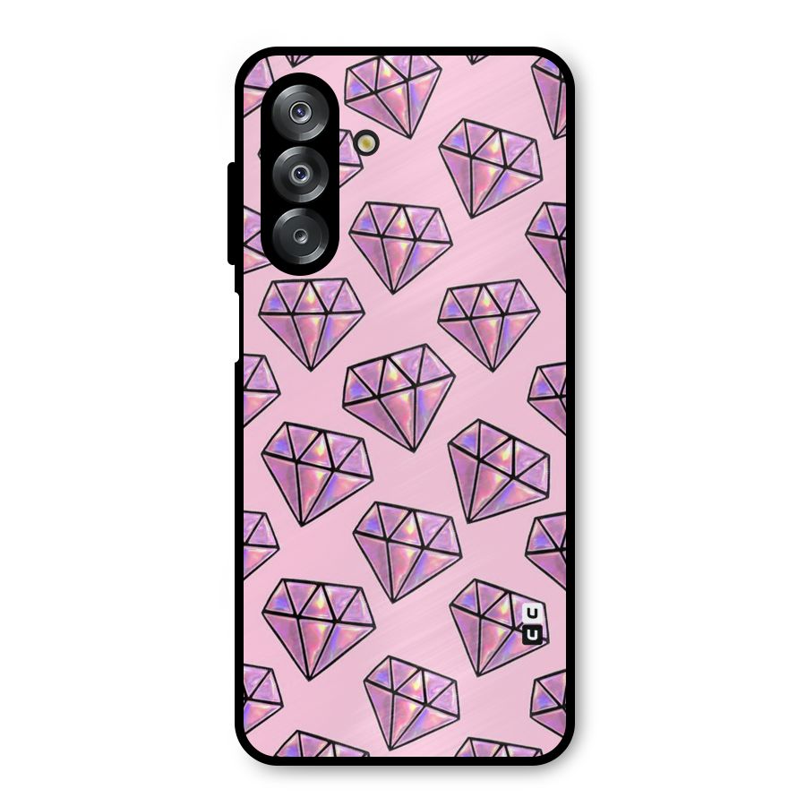 Purple Diamond Designs Metal Back Case for Galaxy A26