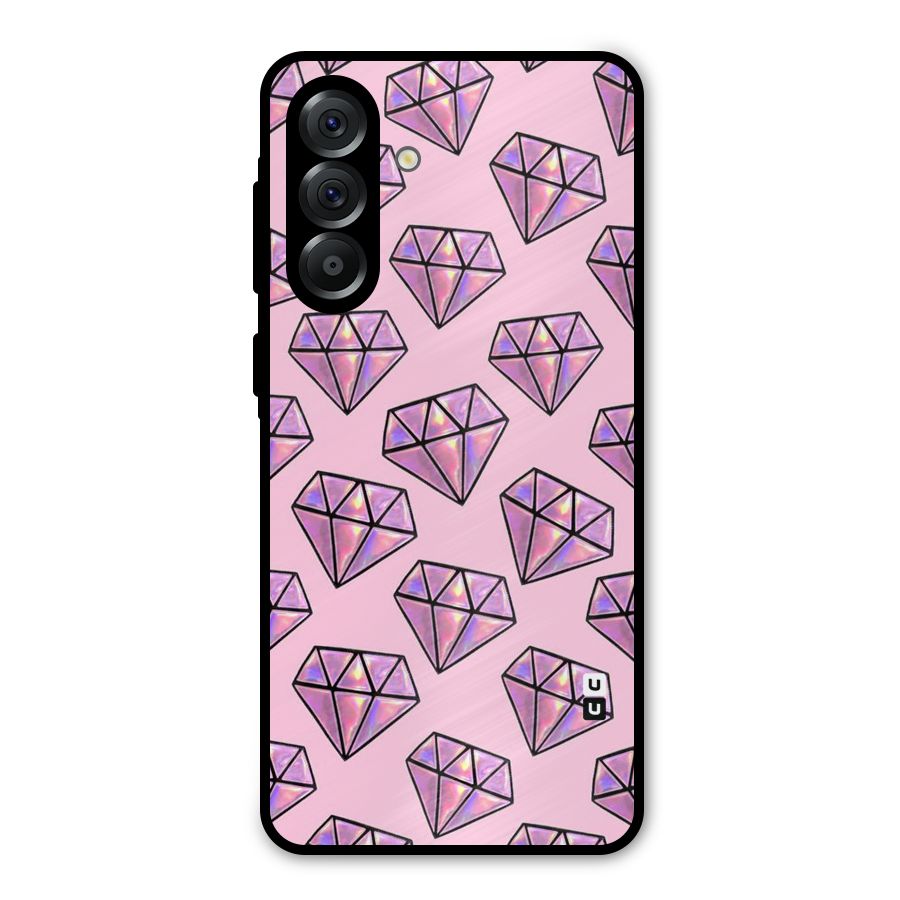 Purple Diamond Designs Metal Back Case for Galaxy A56