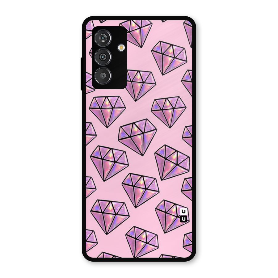 Purple Diamond Designs Metal Back Case for Galaxy F13