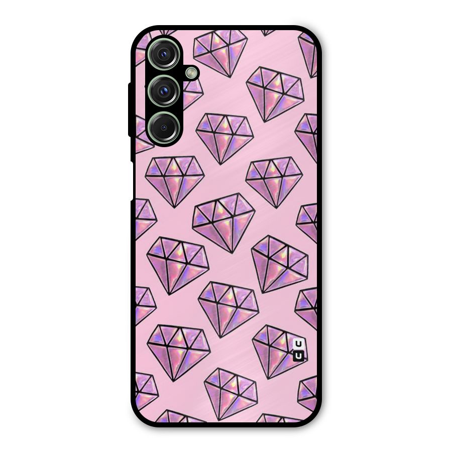 Purple Diamond Designs Metal Back Case for Galaxy M34