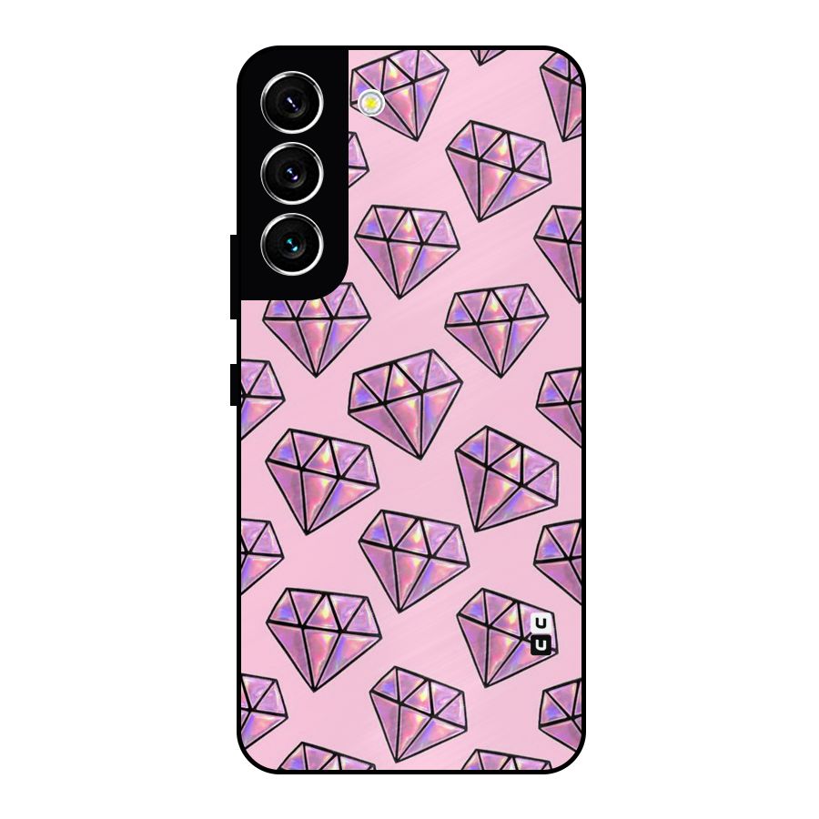 Purple Diamond Designs Metal Back Case for Galaxy S22 5G