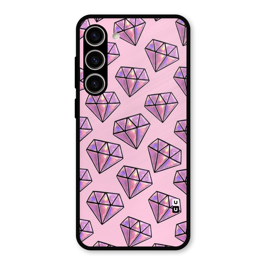 Purple Diamond Designs Metal Back Case for Galaxy S23 Plus