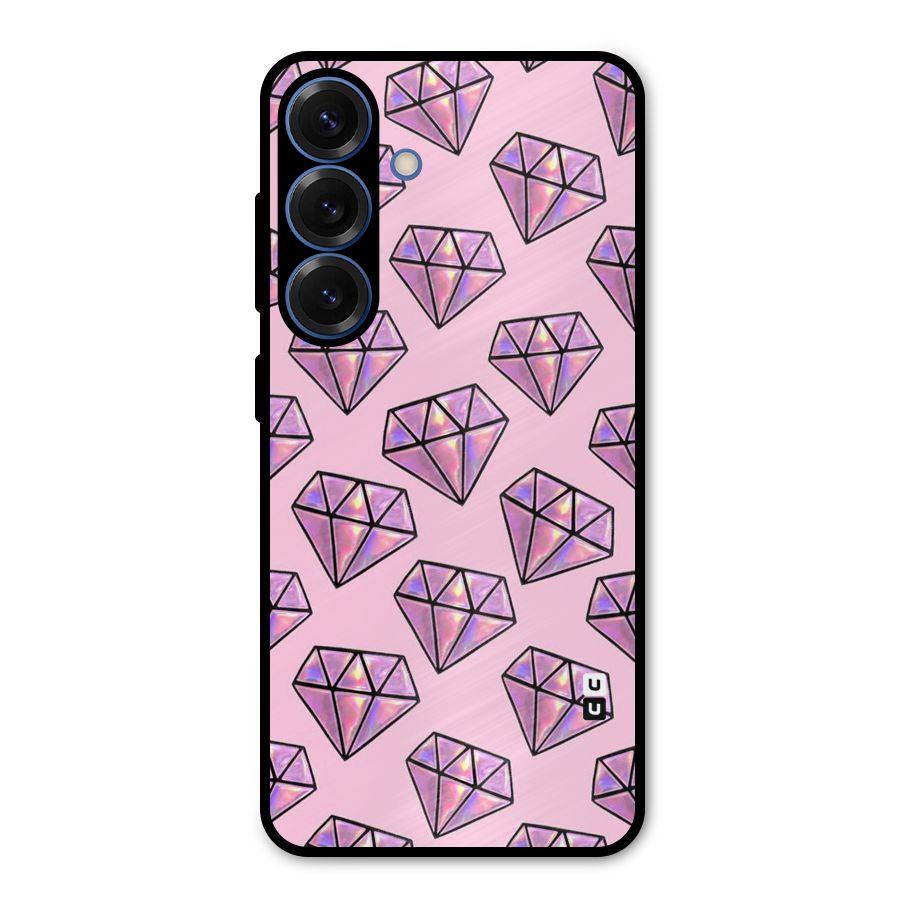 Purple Diamond Designs Metal Back Case for Galaxy S25
