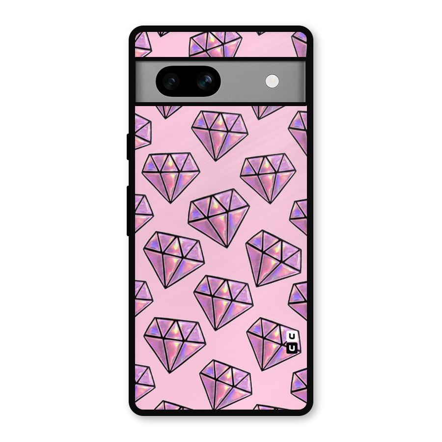 Purple Diamond Designs Metal Back Case for Google Pixel 7a