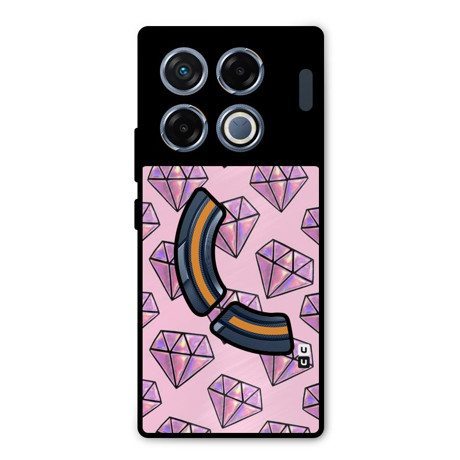 Purple Diamond Designs Metal Back Case for Infinix GT 20 Pro