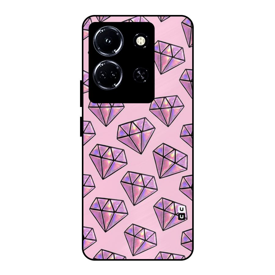 Purple Diamond Designs Metal Back Case for Infinix Note 30 5G