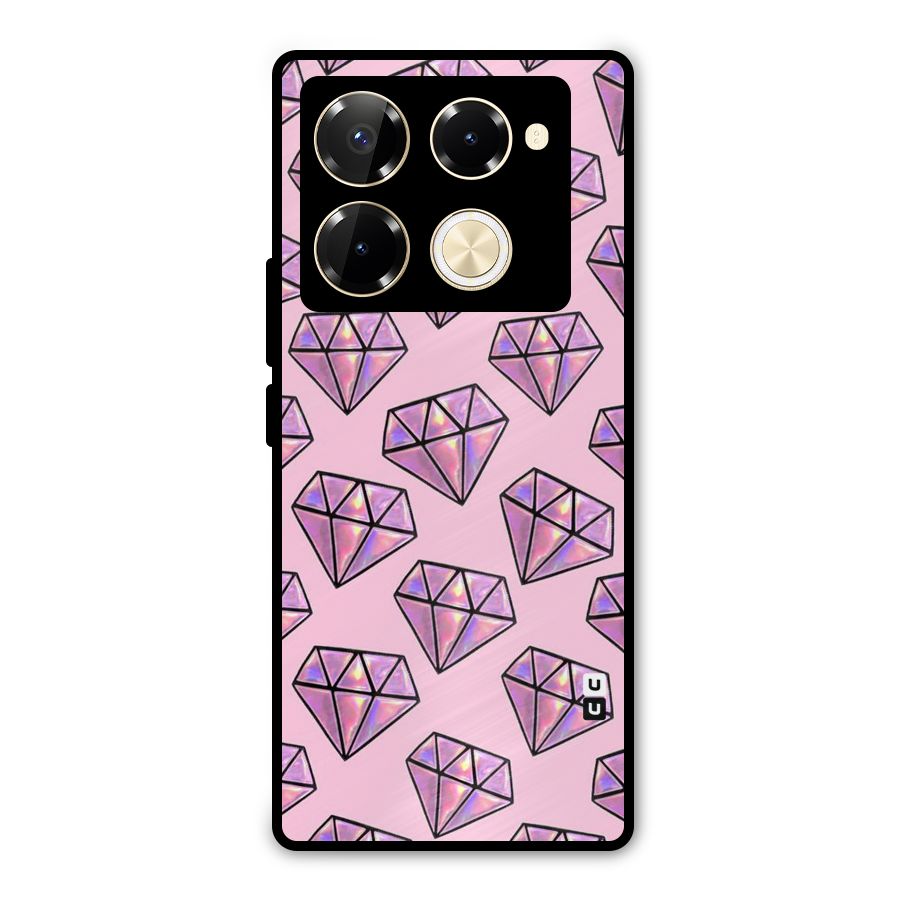 Purple Diamond Designs Metal Back Case for Infinix Note 40 Pro Plus