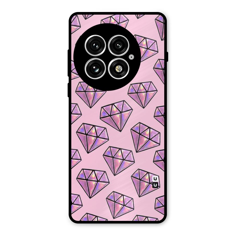 Purple Diamond Designs Metal Back Case for OnePlus 13