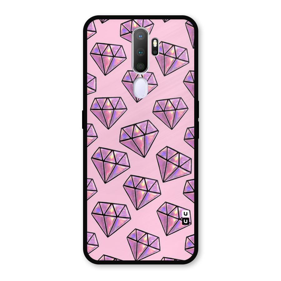 Purple Diamond Designs Metal Back Case for Oppo A9 (2020)