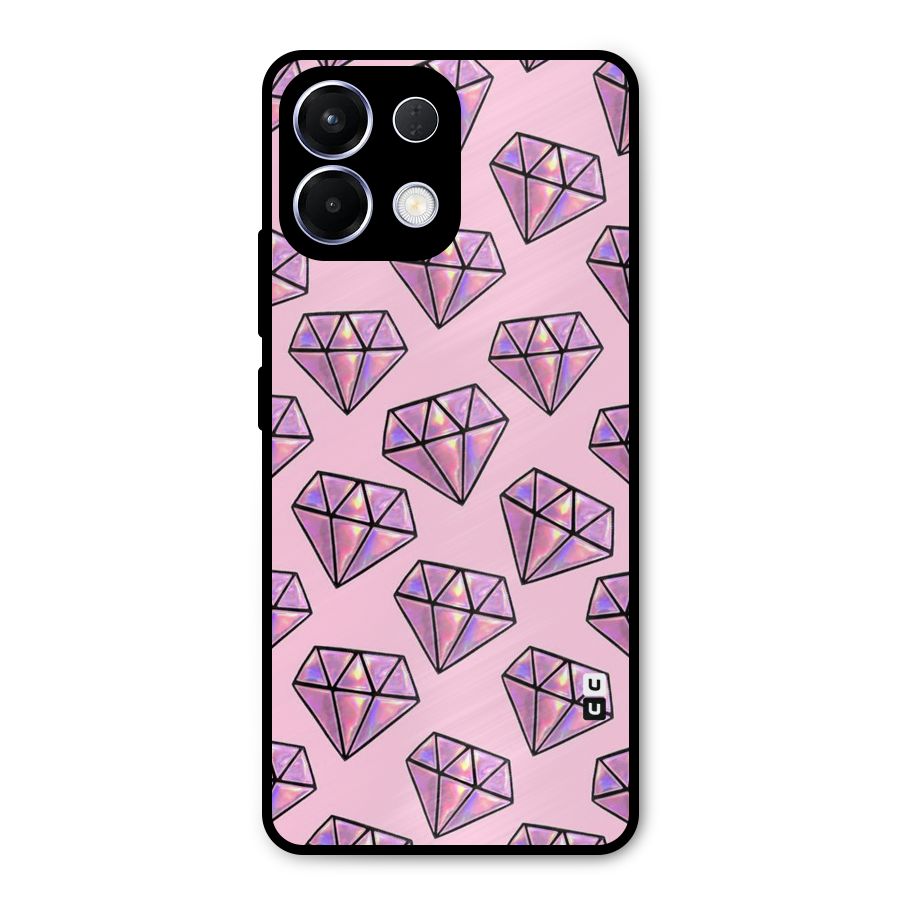 Purple Diamond Designs Metal Back Case for Oppo K13