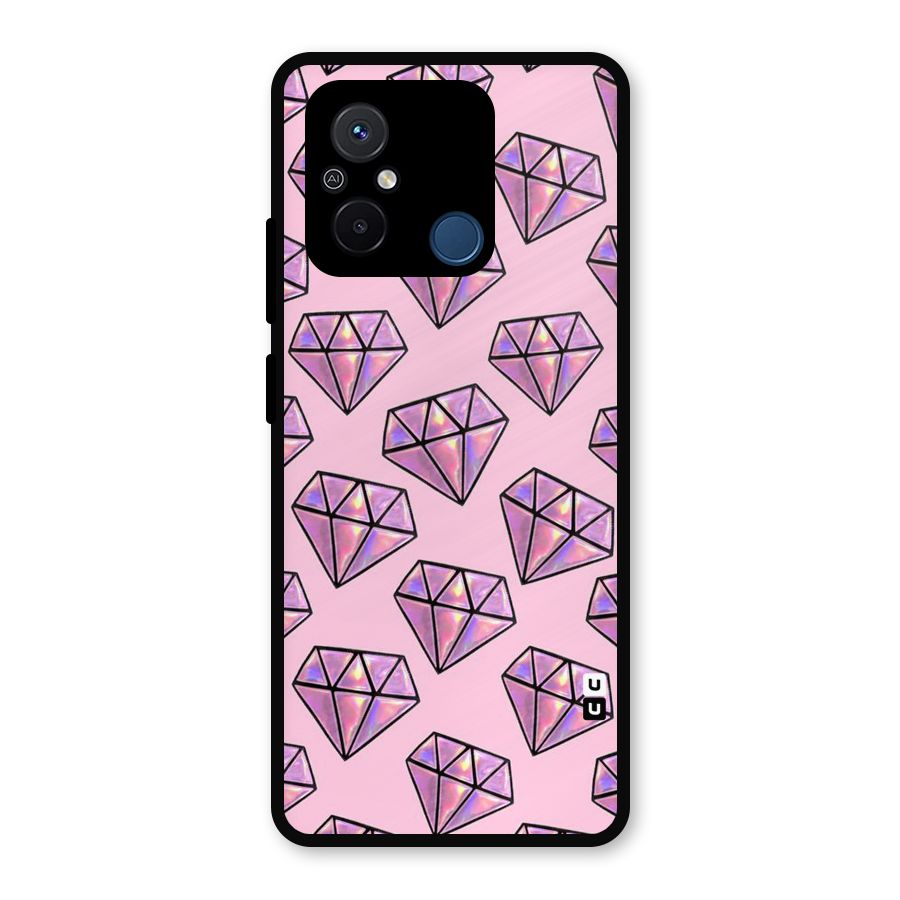 Purple Diamond Designs Metal Back Case for Poco C55