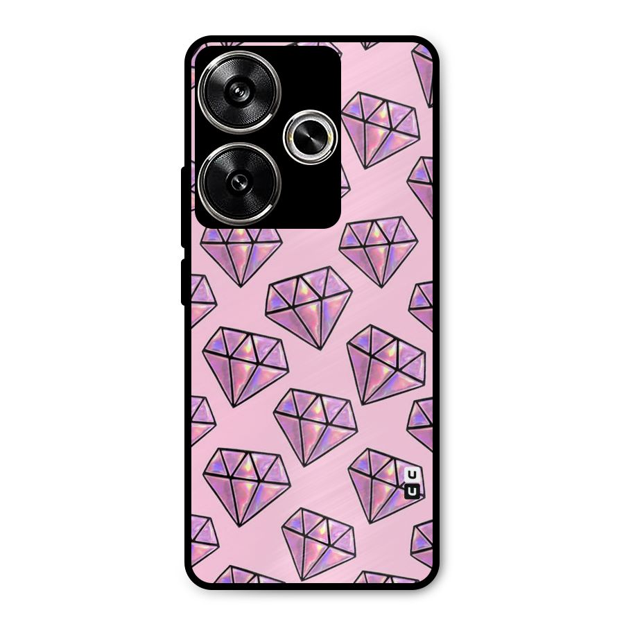 Purple Diamond Designs Metal Back Case for Poco F6