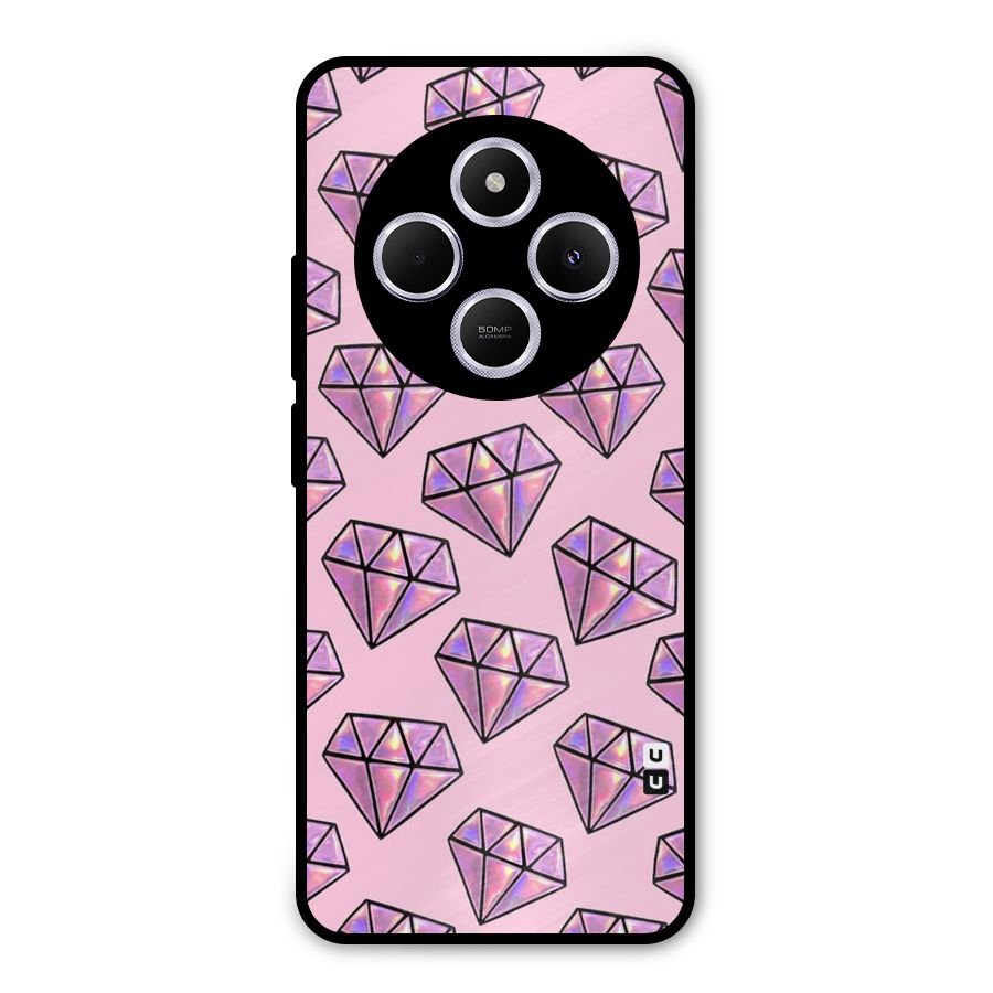 Purple Diamond Designs Metal Back Case for Poco M7