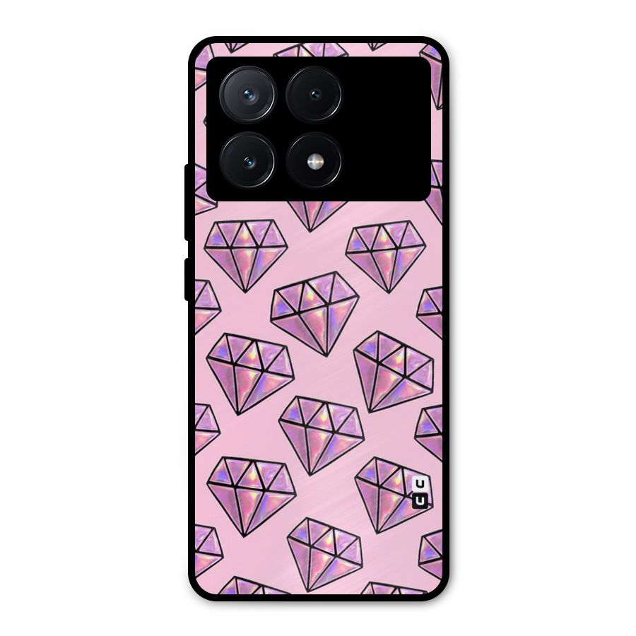 Purple Diamond Designs Metal Back Case for Poco X6 Pro