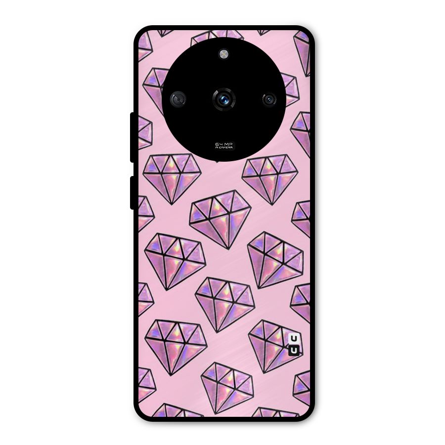 Purple Diamond Designs Metal Back Case for Realme Narzo 60 5G