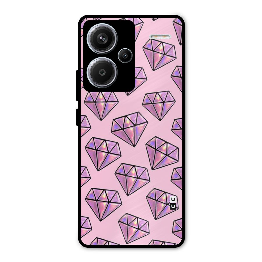 Purple Diamond Designs Metal Back Case for Redmi Note 13 Pro Plus