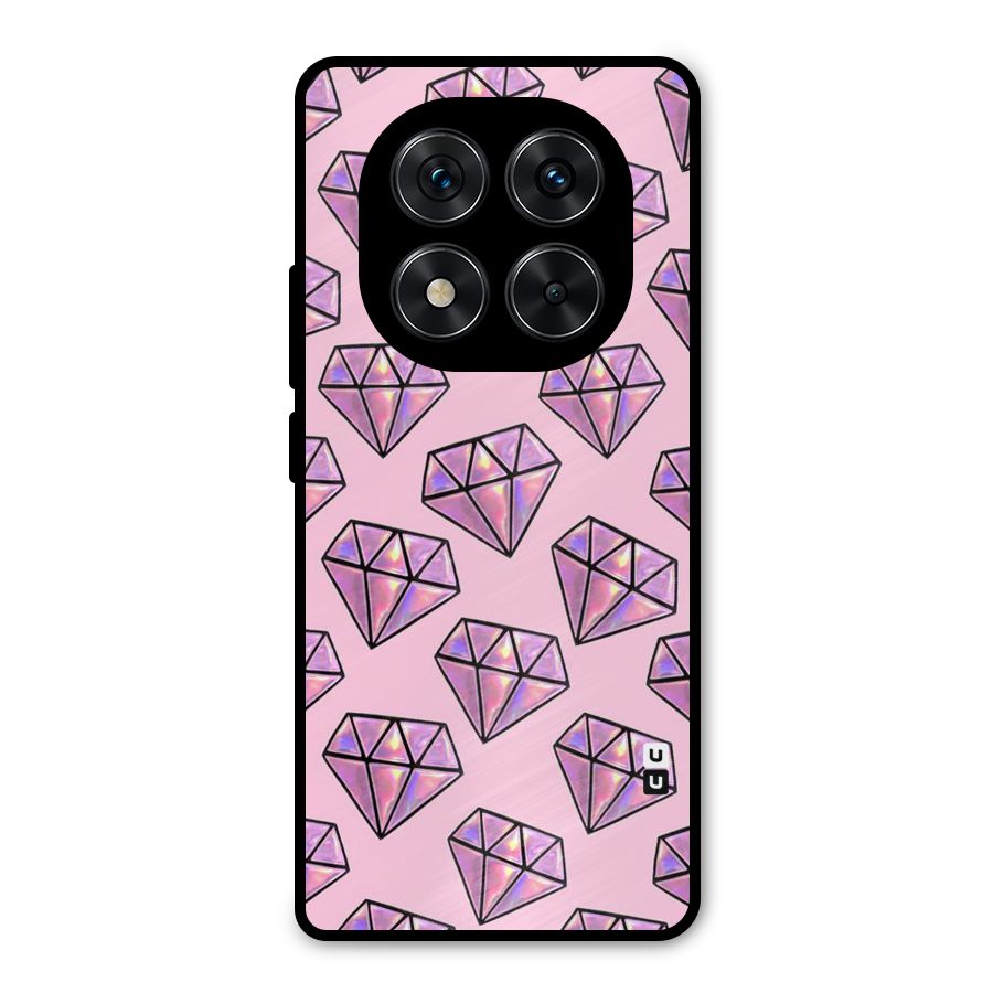 Purple Diamond Designs Metal Back Case for Redmi Note 14 Pro 5G