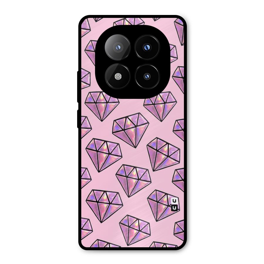 Purple Diamond Designs Metal Back Case for Redmi Note 14 Pro Plus 5G