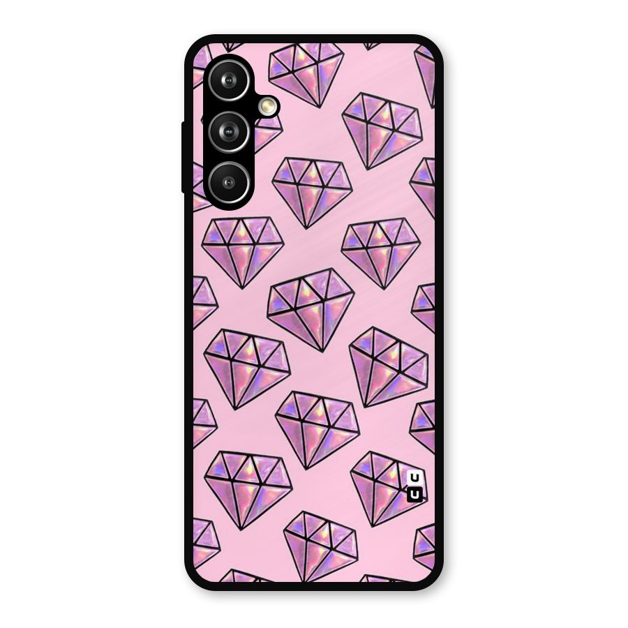 Purple Diamond Designs Metal Back Case for Samsung Galaxy M54